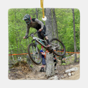 Enduro Mountain Bike Race Ceramic Ornament