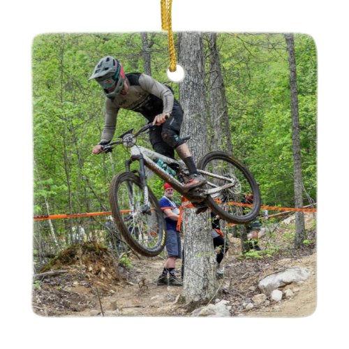 Enduro Mountain Bike Race Ceramic Ornament