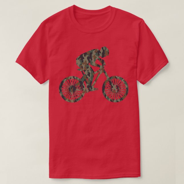 Enduro MTB Mountain Bike Riding Downhill Camo Camo T-Shirt (Design Front)