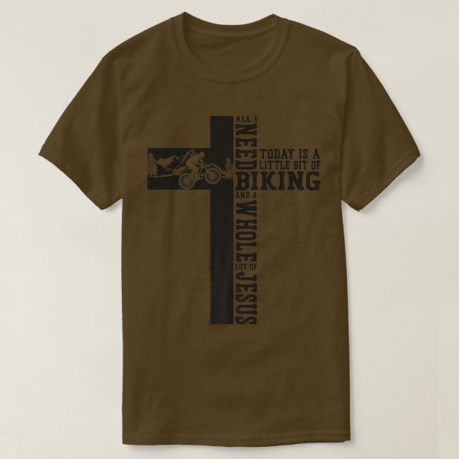 Enduro MTB Mountain Bike Riding Downhill Christian T-Shirt (Design Front)