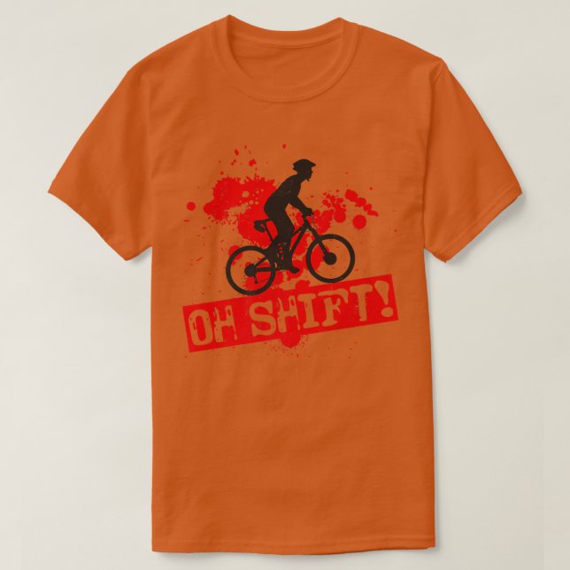 Enduro MTB Mountain Bike Riding Downhill Pun Vinta T-Shirt (Design Front)