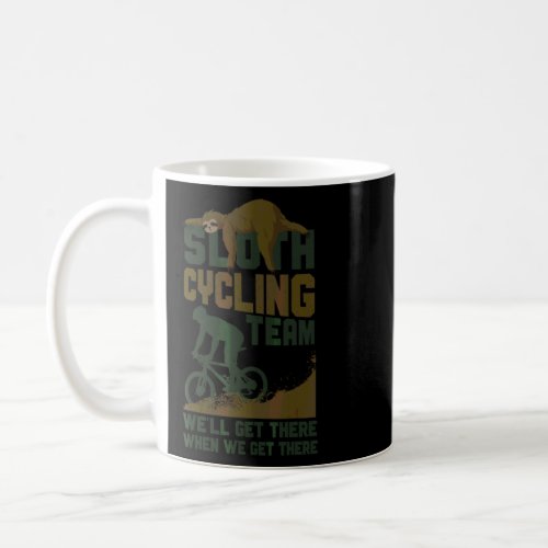 Enduro Mtb Mountain Bike Riding Downhill Sloth Vin Coffee Mug