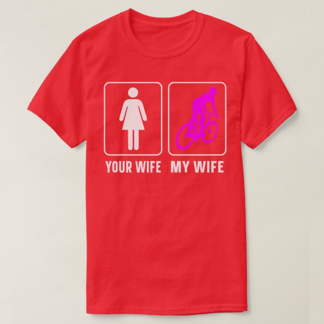 Enduro MTB Mountain Bike Riding Downhill Wife Husb T-Shirt (Design Front)
