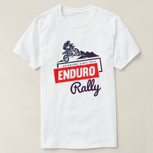Enduro Rally Motorcycle T-Shirt Adventure  (Design Front)