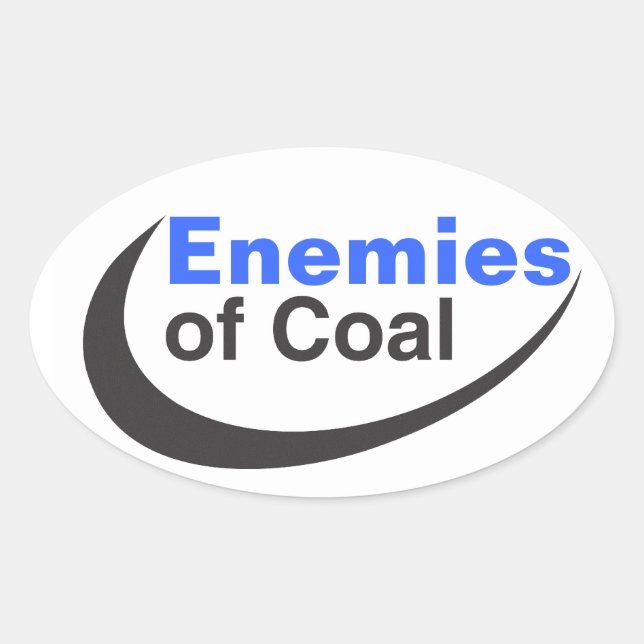 Enemies of Coal Oval Sticker (Front)