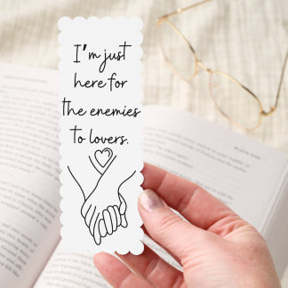Enemies to Lovers Bookish Custom Name Bookmarks