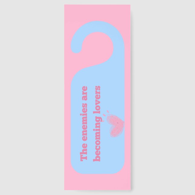 Enemies To Lovers Bookmark - Cute Bookmark (Back)