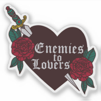 Enemies to Lovers heart and dagger Sticker