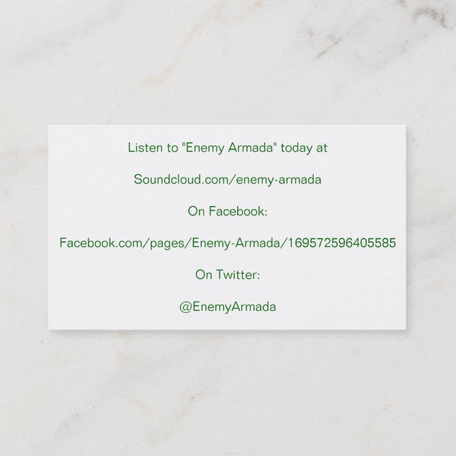 Enemy Armada Promotion Card (Back)