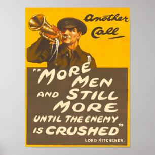 Enemy is Crushed... Vintage UK Reqruitment Poster