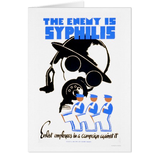 Enemy Is Syphilis 1938 WPA Cards (Front)