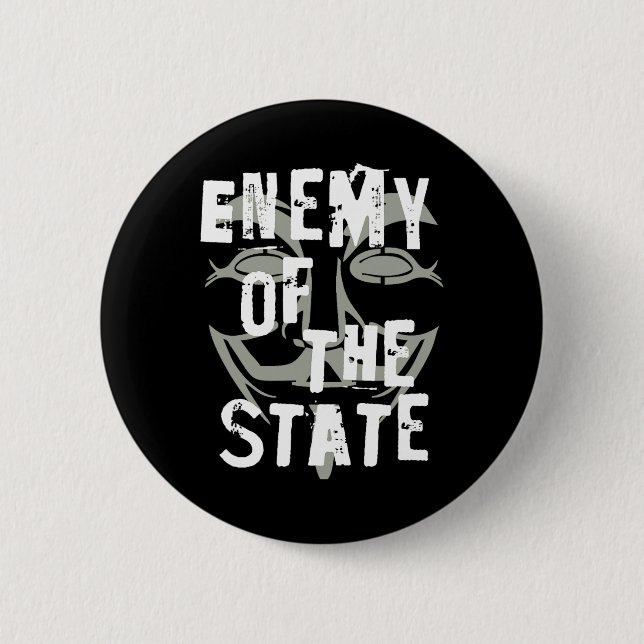 Enemy Of The State Anonymous #resist  Button (Front)