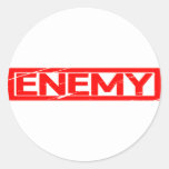 Enemy Stamp Classic Round Sticker