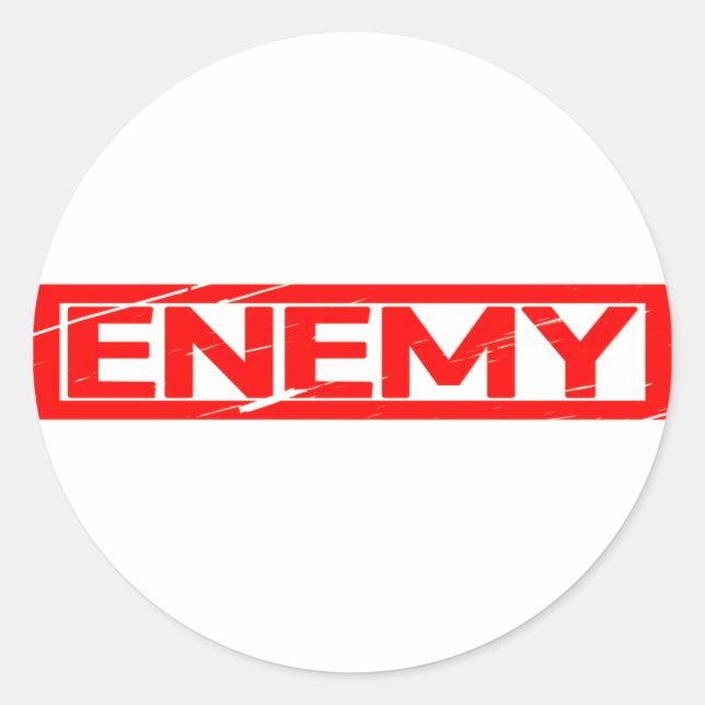 Enemy Stamp Classic Round Sticker (Front)