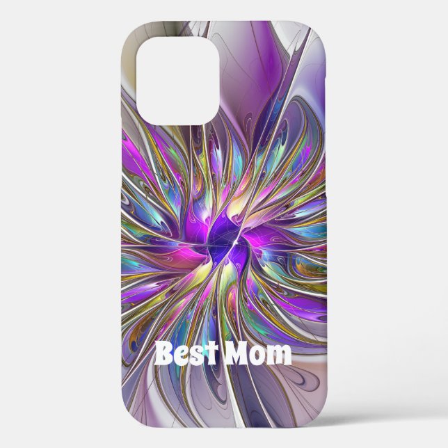 Energetic, Abstract Fractal Art Flower Best Mom Case-Mate iPhone Case (Back)