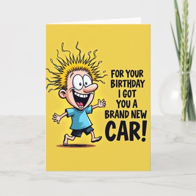 Energetic Boy Illustration Card (Front)