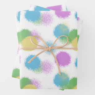 Energetic Candy Color Abstract Wrapping Paper