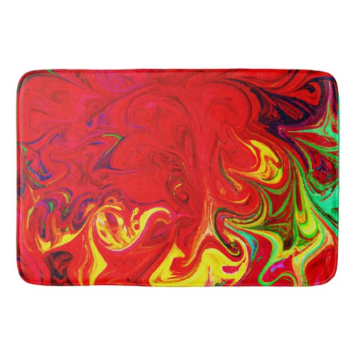 Energetic Color Burst Pattern Bath Mat