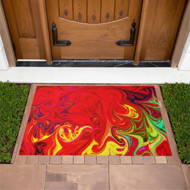 Energetic Color Burst Pattern Doormat (Outdoor)
