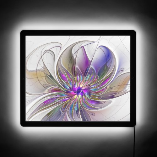 Energetic Colorful Abstract Fractal Art Flower