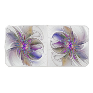 Energetic, Colorful Abstract Fractal Art Flower Beer Pong Table