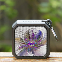 Energetic, Colorful Abstract Fractal Art Flower Bluetooth Speaker