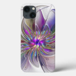 Energetic, Colorful Abstract Fractal Art Flower iPhone 13 Case