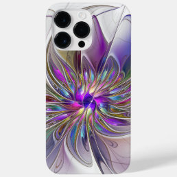 Energetic, Colorful Abstract Fractal Art Flower Case-Mate iPhone 14 Pro Max Case