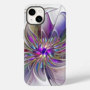 Energetic, Colorful Abstract Fractal Art Flower Case-Mate iPhone 14 Case
