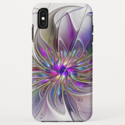 Energetic, Colorful Abstract Fractal Art Flower iPhone XS Max Case