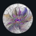 Energetic, Colorful Abstract Fractal Art Flower Dart Board<br><div class="desc">A multicolored powerful fantasy flower, 
unique floral fractal art.
Design for your decorative unusual dartboard and more.</div>