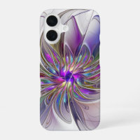 Energetic, Colorful Abstract Fractal Art Flower