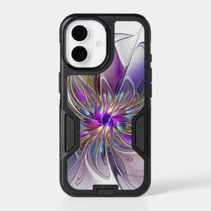 Energetic, Colorful Abstract Fractal Art Flower iPhone 17 Case