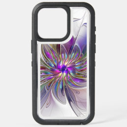 Energetic, Colorful Abstract Fractal Art Flower iPhone 15 Pro Max Case