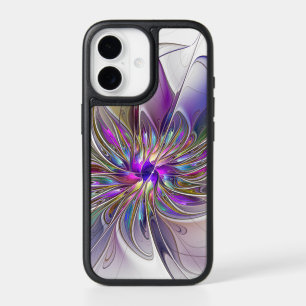 Energetic, Colorful Abstract Fractal Art Flower iPhone 17 Case