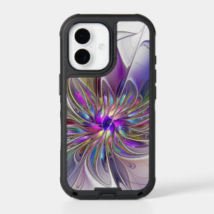 Energetic, Colorful Abstract Fractal Art Flower iPhone 17 Case