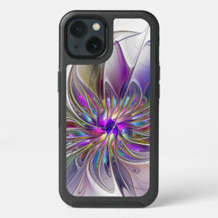 Energetic, Colorful Abstract Fractal Art Flower iPhone 13 Case