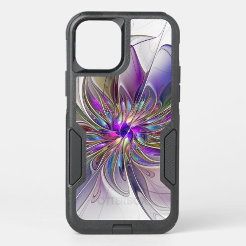 Energetic Colorful Abstract Fractal Art Flower OtterBox Commuter iPhone 12 Pro Case