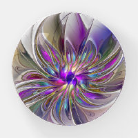 Energetic, Colorful Abstract Fractal Art Flower
