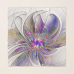 Energetic, Colorful Abstract Fractal Art Flower Scarf<br><div class="desc">A multicolored powerful fantasy flower, 
unique floral Fractal Art.
Design for your chiffon scarf and more.</div>