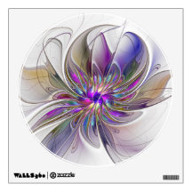Energetic, Colorful Abstract Fractal Art Flower