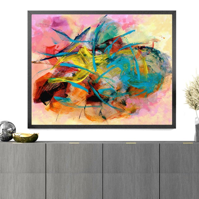 Energetic Colorful Abstract Painting Poster (Creator Uploaded)