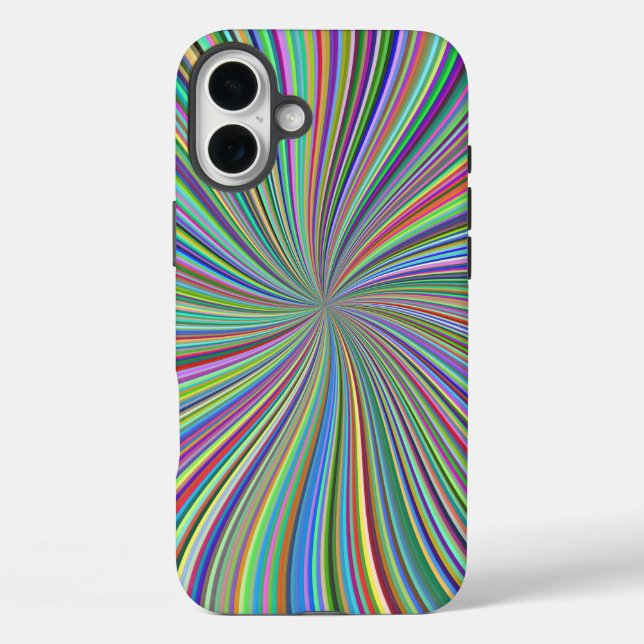 Energetic Colorful Ribbon Sunburst Case-Mate iPhone Case (Back)
