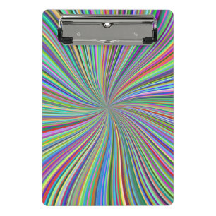 Energetic Colorful Ribbon Sunburst Mini Clipboard