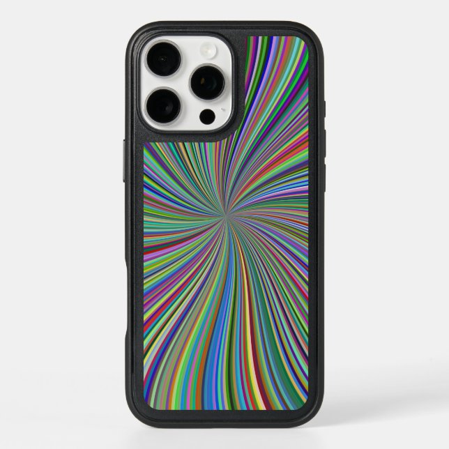 Energetic Colorful Ribbon Sunburst Otterbox iPhone Case (Back)