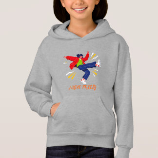 Energetic Dance Move Youth Graphic Hoodie