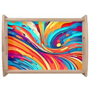 Energetic Harmony in Form Serving Tray