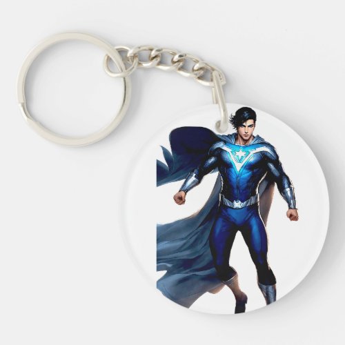 Energetic Hero Acrylic Keychain Superhero Edition Keychain