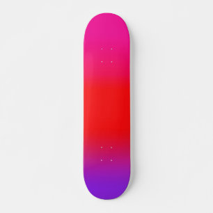 Energetic Magenta Red Purple Ombre Skateboard