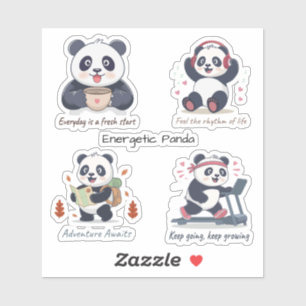 Energetic Panda Collection Sticker